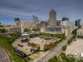 Aerial View Of Red Hat Amphitheater In The Heart Of Downtown Raleigh North Carolina Royalty Free Stock Photo