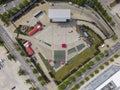 Aerial View Of Red Hat Amphitheater In The Heart Of Downtown Raleigh North Carolina Royalty Free Stock Photo