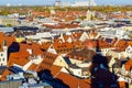 Aerial view of red roofs in old city, Munich, Germany Royalty Free Stock Photo