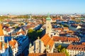 Aerial view of red roofs in old city, Munich, Germany Royalty Free Stock Photo