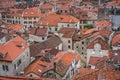 Red tiled houses roofs of Kotor Old town Royalty Free Stock Photo