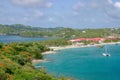 Aerial photo of Reduit Beach, St Lucia