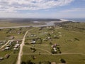 Aerial view of a remote village in southern africa Royalty Free Stock Photo