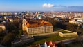 Aerial view of Rzeszow castle, Poland