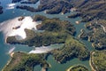 Aerial view of Reservoir Landscape Royalty Free Stock Photo