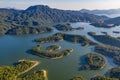 Aerial view of Reservoir Landscape Royalty Free Stock Photo