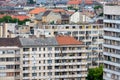 Aerial view residential area Budapest with apartment buildings Royalty Free Stock Photo