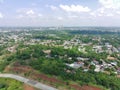 aerial view of residential area filled with greenery