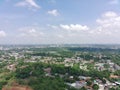 aerial view of residential area filled with greenery