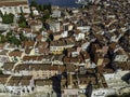 Aerial view of residential area in Rovinj old town in Istria, Croatia Royalty Free Stock Photo