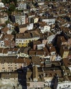 Aerial view of residential area in Rovinj old town in Istria, Croatia Royalty Free Stock Photo