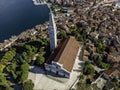 Aerial view of residential area in Rovinj old town in Istria, Croatia Royalty Free Stock Photo