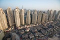 Aerial view of residential buildings at Jumeirah Beach Residence JBR in Dubai Royalty Free Stock Photo