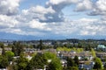 Aerial View of Residential Homes in a peaceful neighborhood Royalty Free Stock Photo