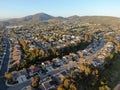 Aerial view of residential modern subdivision house neighborhood , South California Royalty Free Stock Photo