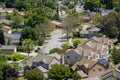 Aerial view of residential neighborhood in San Jose, south San Francisco bay, California Royalty Free Stock Photo