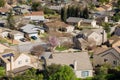 Aerial view of residential neighborhood in San Jose, south San Francisco bay, California Royalty Free Stock Photo