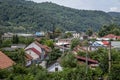 Aerial view - residential neighborhoods in the city of Petrosani , Romania