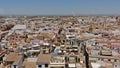 Aerial view on the houses of downtown seville from Giralda Tower Royalty Free Stock Photo