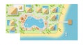 Aerial view of a resort layout Royalty Free Stock Photo