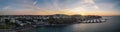 An aerial view of the resort of Torquay at sunrise in Devon Royalty Free Stock Photo