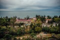 Aerial view of the resort town Gagra, Abkhazia Royalty Free Stock Photo