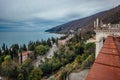 Aerial view of the resort town Gagra, Abkhazia Royalty Free Stock Photo