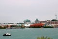 aerial view of resort world and universal studio at sentosa island