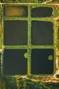 Aerial View Retention Basins, Wet Pond, Wet Detention Basin Or Stormwater Management Pond, Is An Artificial Pond With Royalty Free Stock Photo