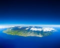 Aerial view of Reunion Island Royalty Free Stock Photo
