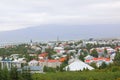 Aerial view of Reykjavik, capital of Iceland.