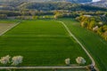 Aerial view of the Rhine Valley and Remagen countryside Germany