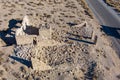 Aerial view of Rhyolite Ghost town. Royalty Free Stock Photo