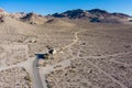 Aerial view of Rhyolite Ghost town. Royalty Free Stock Photo