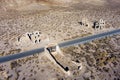 Aerial view of Rhyolite Ghost town. Royalty Free Stock Photo