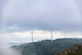 Aerial view of the Ria de Arousa in Galicia Royalty Free Stock Photo