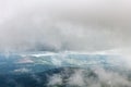 Aerial view of the Ria de Arousa in Galicia Royalty Free Stock Photo