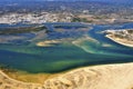 Aerial view of Ria Formosa Royalty Free Stock Photo