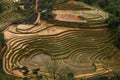 Aerial view of the rice paddies of Lao Chai, Sa Pa, Vietnam.