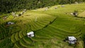 Aerial view of Rice terrace at Ban pa bong piang in Chiang mai Thailand Royalty Free Stock Photo