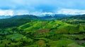 Aerial view of Rice terrace at Ban pa bong piang in Chiang mai, Thailand Royalty Free Stock Photo