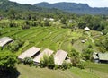 Aerial view on rice terraces, Bali, Indonesia Royalty Free Stock Photo