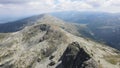 Aerial view of Rila Mountain near Golyam Kupen peak, Bulgaria