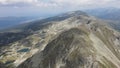 Aerial view of Rila Mountain near Golyam Kupen peak, Bulgaria