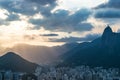 Aerial view of Rio de Janeiro with Christ Redeemer and Corcovado Mountain. Brazil. Latin America Royalty Free Stock Photo