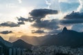 Aerial view of Rio de Janeiro with Christ Redeemer and Corcovado Mountain. Brazil. Latin America Royalty Free Stock Photo