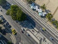 Aerial view of Rio de Janeiro, Copacabana beach. Beaches and nature. Sidewalks and streets. Brazil