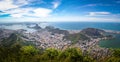 Aerial view of Rio de Janeiro and Sugar Loaf Mountain - Rio de Janeiro, Brazil Royalty Free Stock Photo