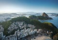 Aerial view of Rio with Sugarloaf Mountain and Leme beach - Rio de Janeiro, Brazil Royalty Free Stock Photo
