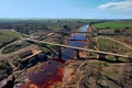 Aerial view of Rio Tinto, Spain Royalty Free Stock Photo